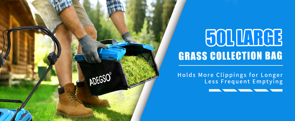 17-Inch Cordless Lawn Mower with 2 x 21V 4.0Ah Batteries &amp; Dual-Port Fast Charger, Battery Powered Push Mower, 6-Position Cutting Height Adjustment, 50L Grass Collection Bag