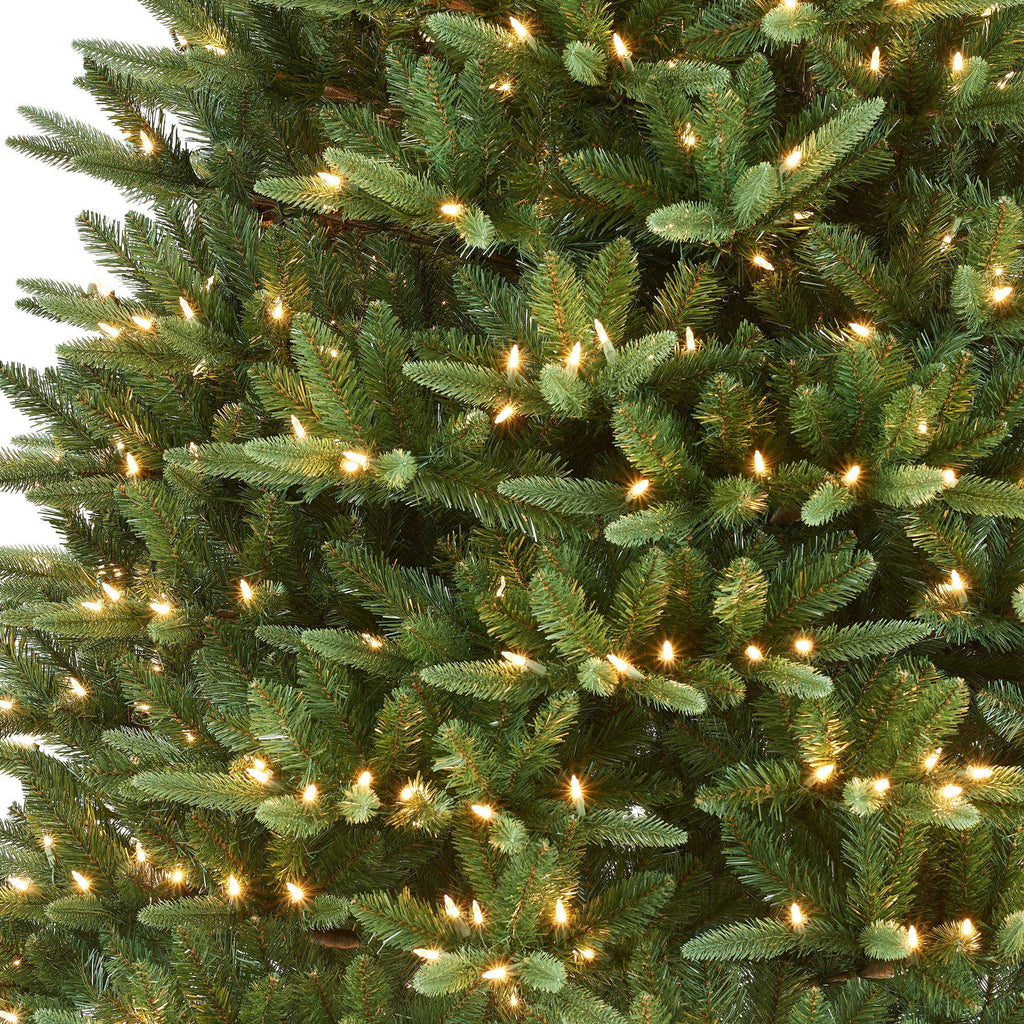 Holiday Time 12ft Pre-Lit Rockford Sure-Lit Pole Slim Pine Artificial Christmas Tree, LED, 12'
