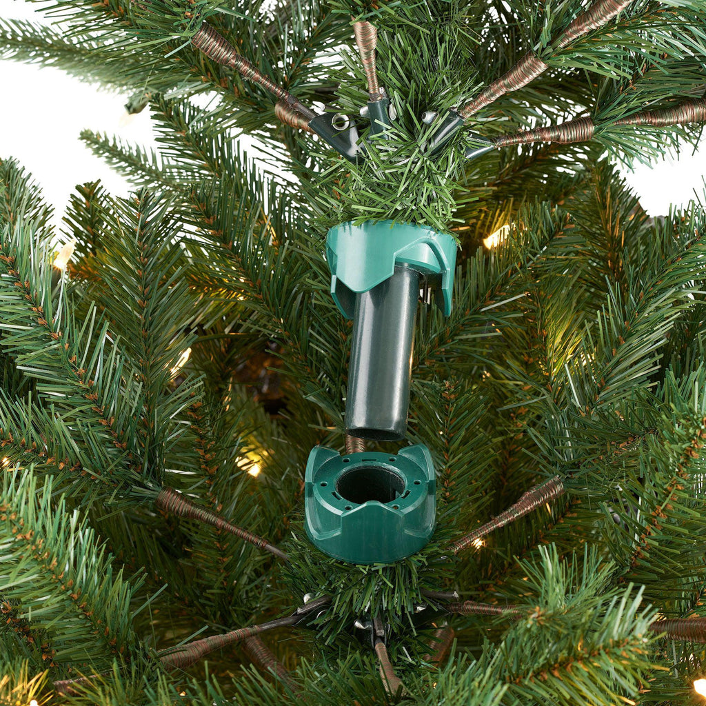 Holiday Time 12ft Pre-Lit Rockford Sure-Lit Pole Slim Pine Artificial Christmas Tree, LED, 12'