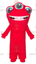 BIGGYMONKEY3-Eyed Red Alien Mascot Costume