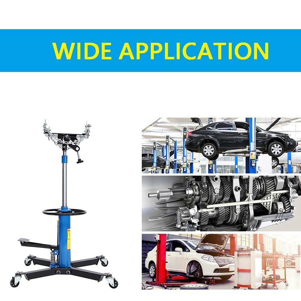1100 lbs Transmission Jack 2 StaHydraulic w/ 360閹 for car lift 0.5 Ton