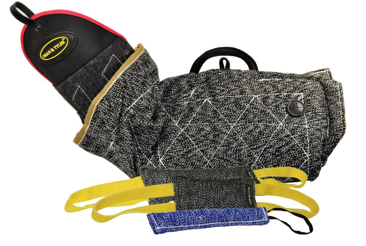 Dean &amp; Tyler 4-Piece Professional Training Bundle Set for Dogs with 1 Intermediate Sve/1 Pocket Tug/1 Small Tug/1 Medium Tug