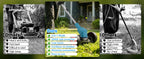 21V Electric Weed Wacker Cordless Weed Eater Battery Powered, String Trimmer Battery Operated, Lightweight 4 in 1 Grass Trimmer/Brush Cutter/Lawn Edger/Mower with Metal Blades &amp; Wheels for Garden Yard