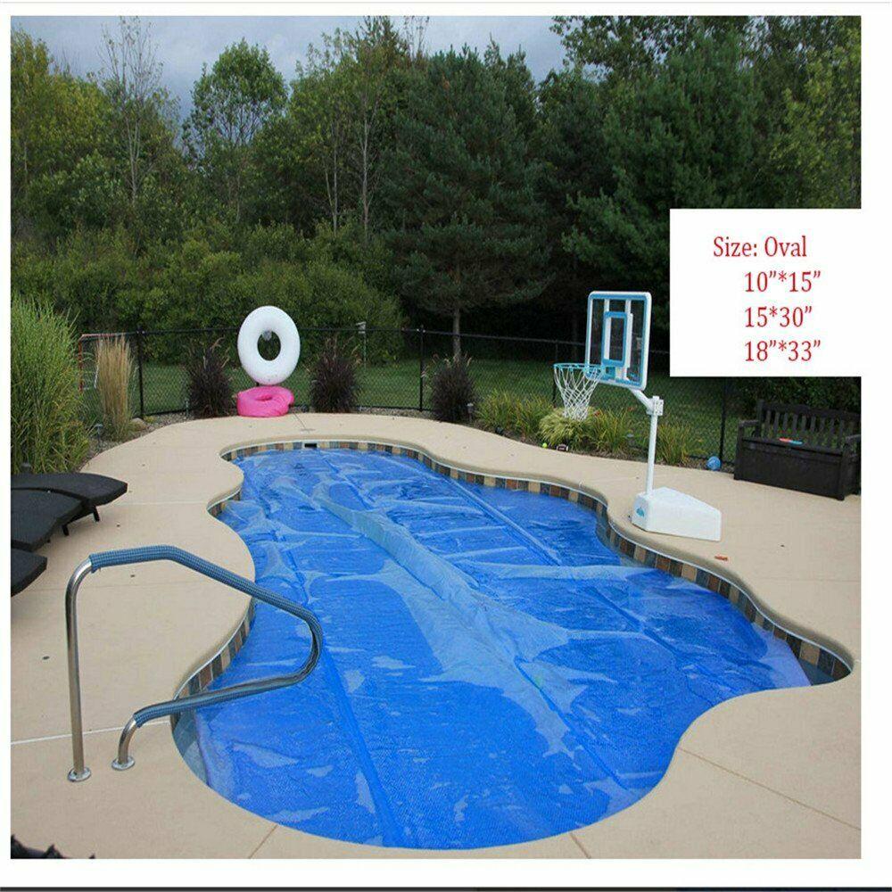 solar swimming pool cover heat retaining blanket rainproof dust cover pe 12mil