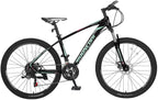 MOONCOOL Mountain Bike Road Bicycle Black with Pink, 26 inch Wheels 21 Speed Bike, Aluminum Frame  Derailleur MTB Bike Double Disc Brake Suspension Fork Bicycle for Mens Womens Adults