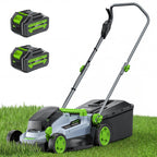 40V Cordless Lawn Mower, 13" Walk Behind Electric 4.0 Ah Battery Powered Lawnmower, Mulching&amp;Bagging Mode, Brushless Motor, 5 Adjustable Cutting Heights, for Garden/Patio/Yard/Lawn