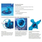 upgraded suction swimming pool sweeper w/ 10 3.28 ft hoses inground above ground