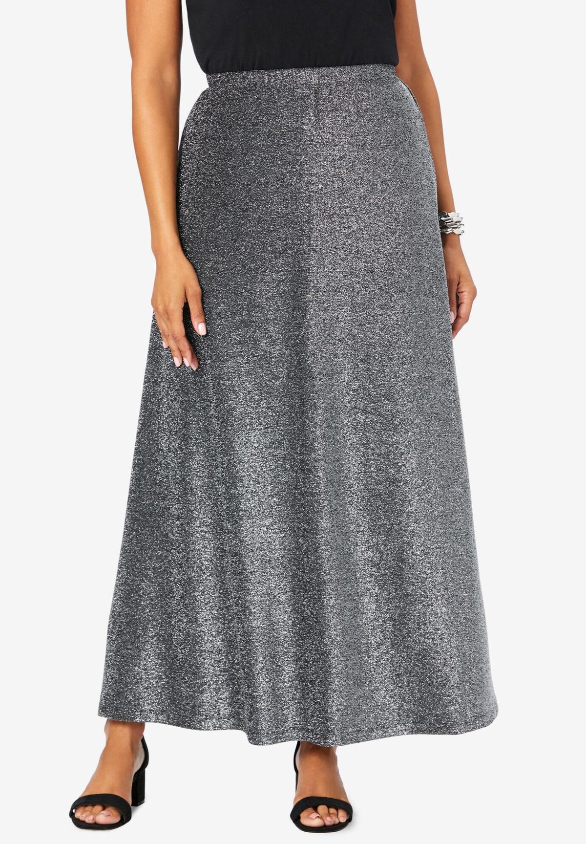 shimmer maxi skirt