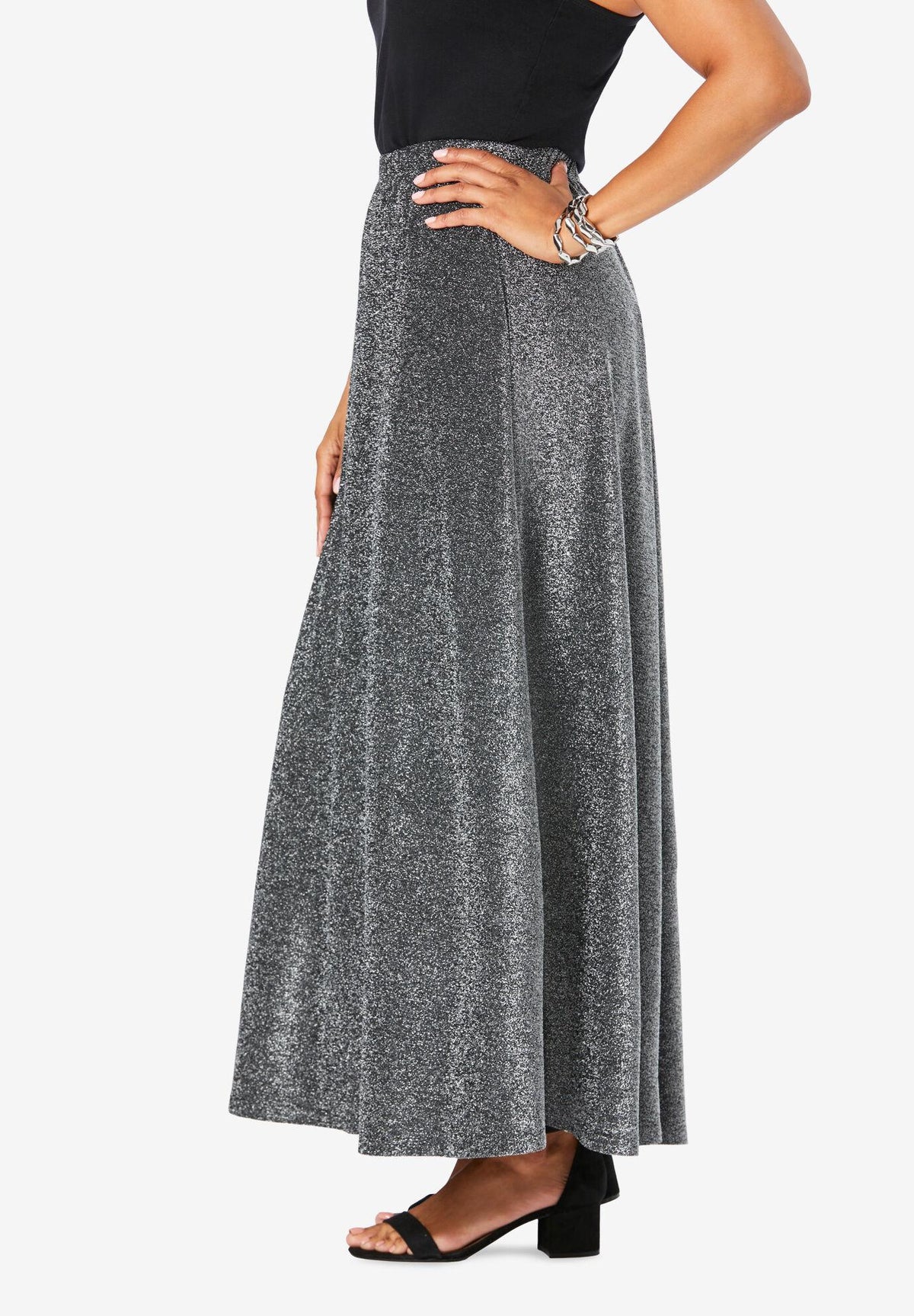 shimmer maxi skirt