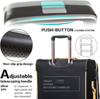 Luggage 3 Piece Set Suitcase with TSA lock spinner softshell 20in24in28in (Black.)