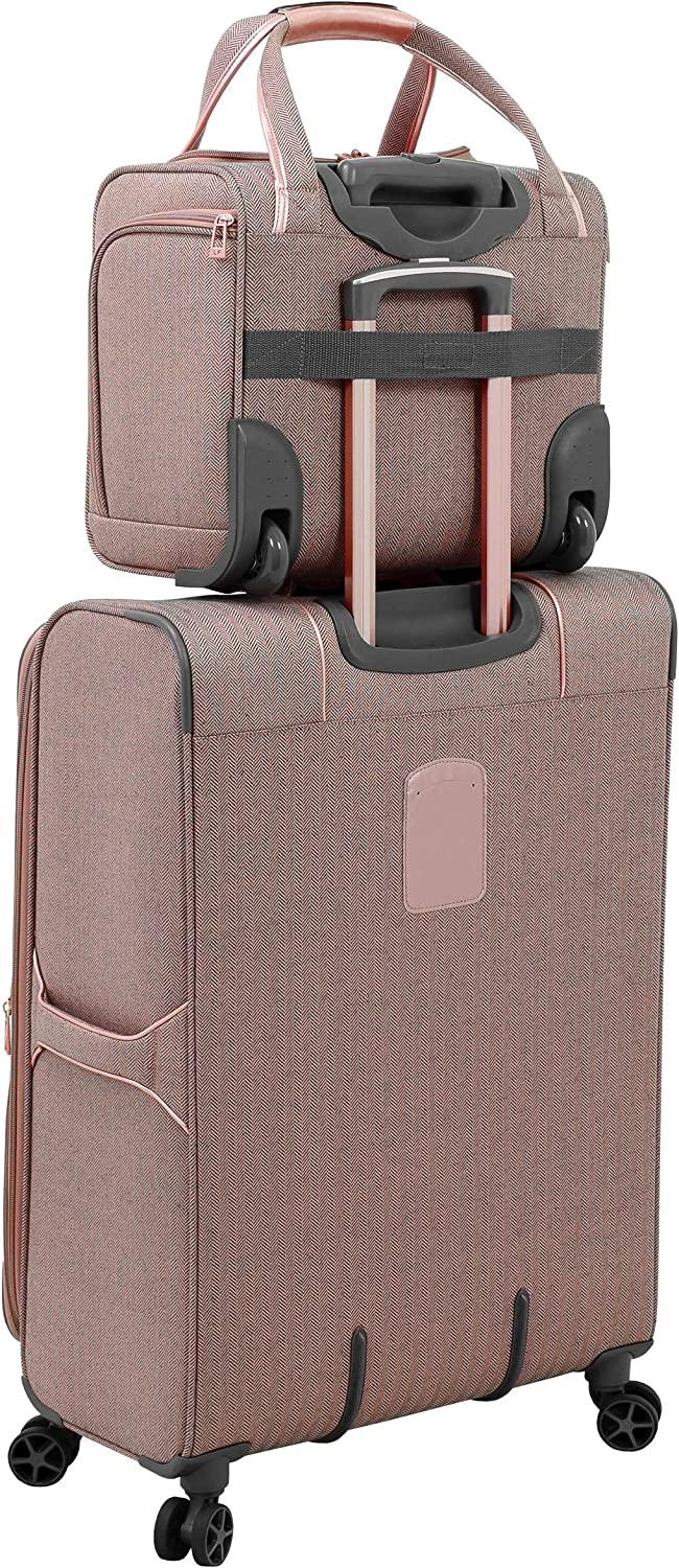 Newcastle 15-Inch Underseater, Rose Charcoal Herringbone