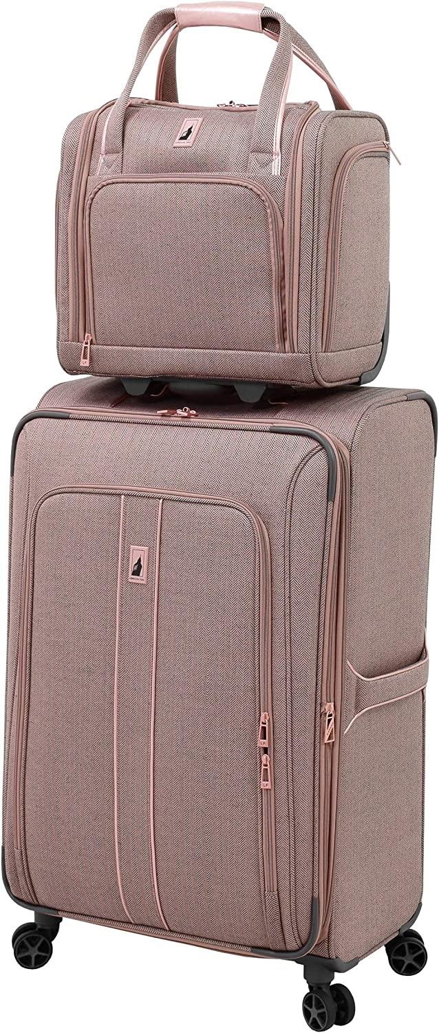 Newcastle 15-Inch Underseater, Rose Charcoal Herringbone