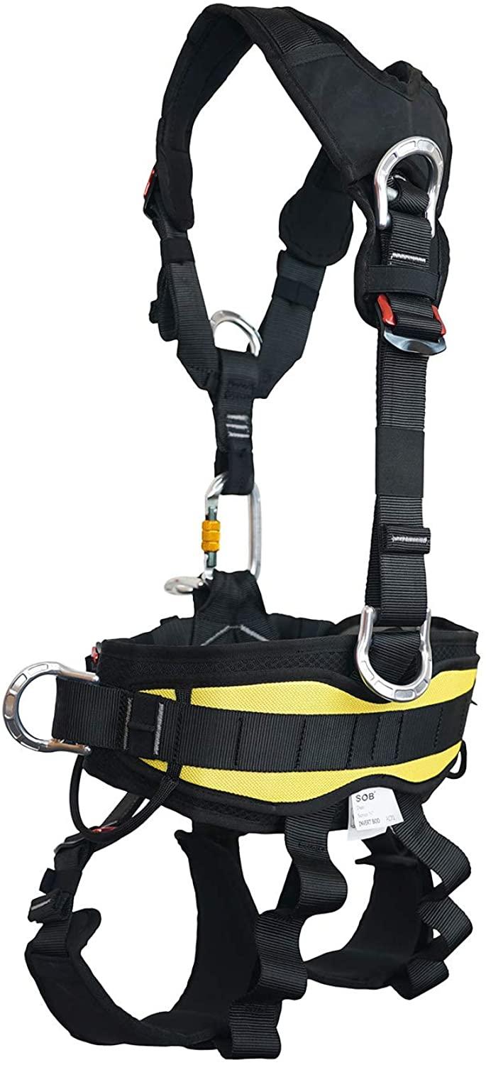 SOB Full Body Climbing Harness Can Be Inverted Thicken Widen Protect Waist Safety Harness Tree Work Rock Climbing Mountaineering Rescuing Work at Height