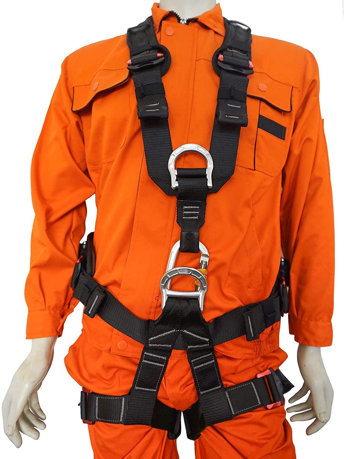 SOB Full Body Climbing Harness Can Be Inverted Thicken Widen Protect Waist Safety Harness Tree Work Rock Climbing Mountaineering Rescuing Work at Height