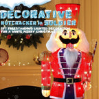 62 in. H Outdoor Christmas Nutcracker Yard Decoration with LED
