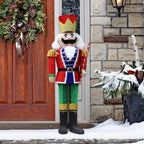 62 in. H Outdoor Christmas Nutcracker Yard Decoration with LED