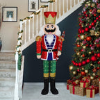 62 in. H Outdoor Christmas Nutcracker Yard Decoration with LED
