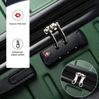 Unisex-Adult (Novelty and Luggage Spinner Expandable Hardshell Lightweight Abs Suitcase 20”24”28”, 3 Pcs Set-Green, One_Size