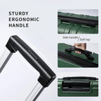 Unisex-Adult (Novelty and Luggage Spinner Expandable Hardshell Lightweight Abs Suitcase 20”24”28”, 3 Pcs Set-Green, One_Size
