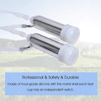 hxglpsng electric pulsation milking machine, 14lvacuum pump milker for farm milking supplies for cows cattle or sheep,milking supplies w/stainless steel bucket for goats