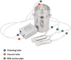 hxglpsng electric pulsation milking machine, 14lvacuum pump milker for farm milking supplies for cows cattle or sheep,milking supplies w/stainless steel bucket for goats