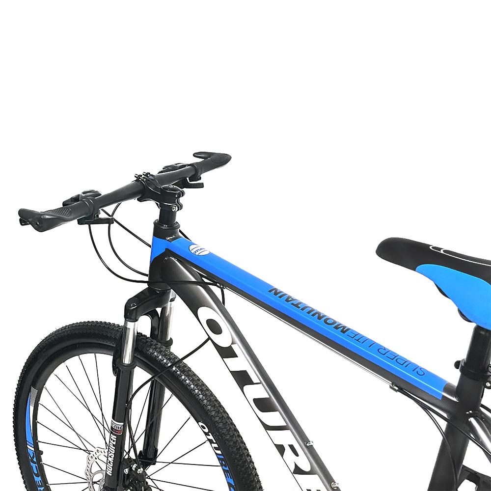 OTURE Mountain Bike 26-inch Wheel 21 speeds, High Carbon Steel Frame , for Mens and Womens black/blue