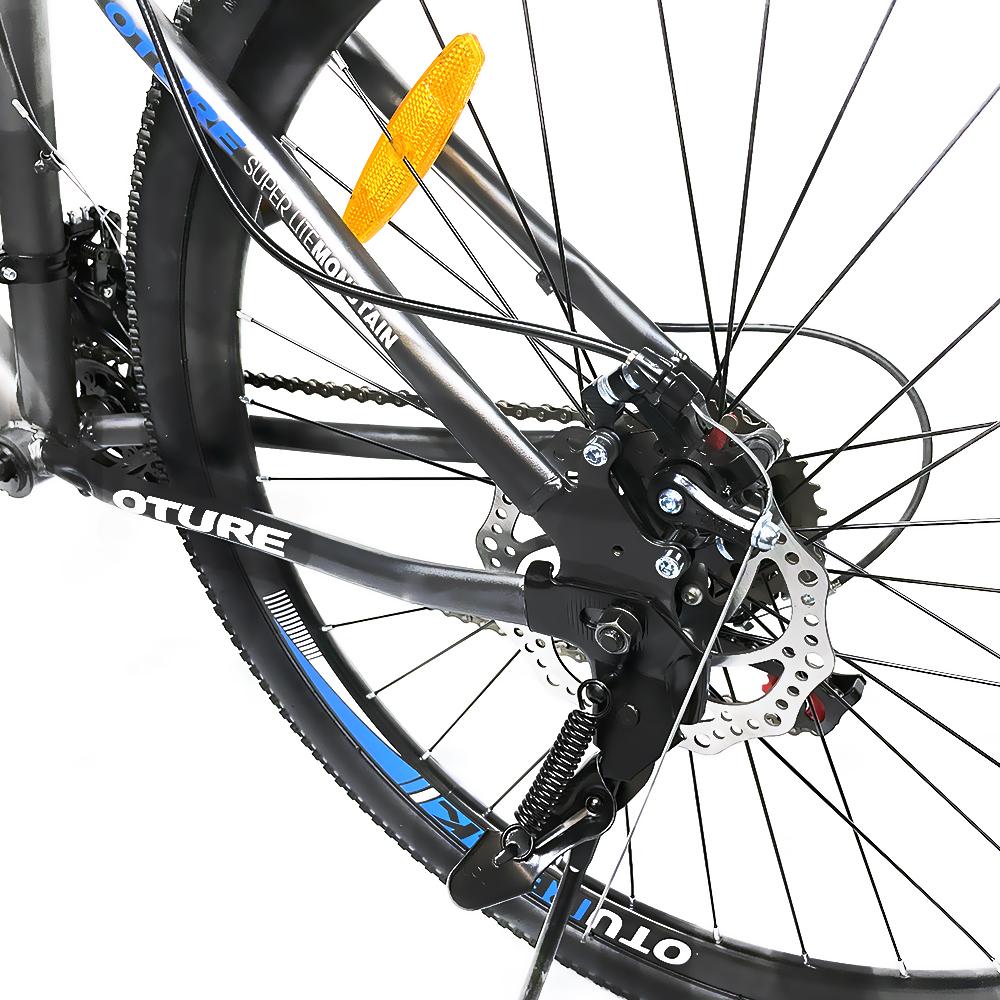 OTURE Mountain Bike 26-inch Wheel 21 speeds, High Carbon Steel Frame , for Mens and Womens black/blue