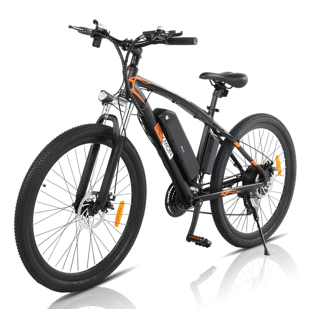 PEXMOR 27.5" E-Bike, 500W Electric Mountain Bicycle for Adult, Orange