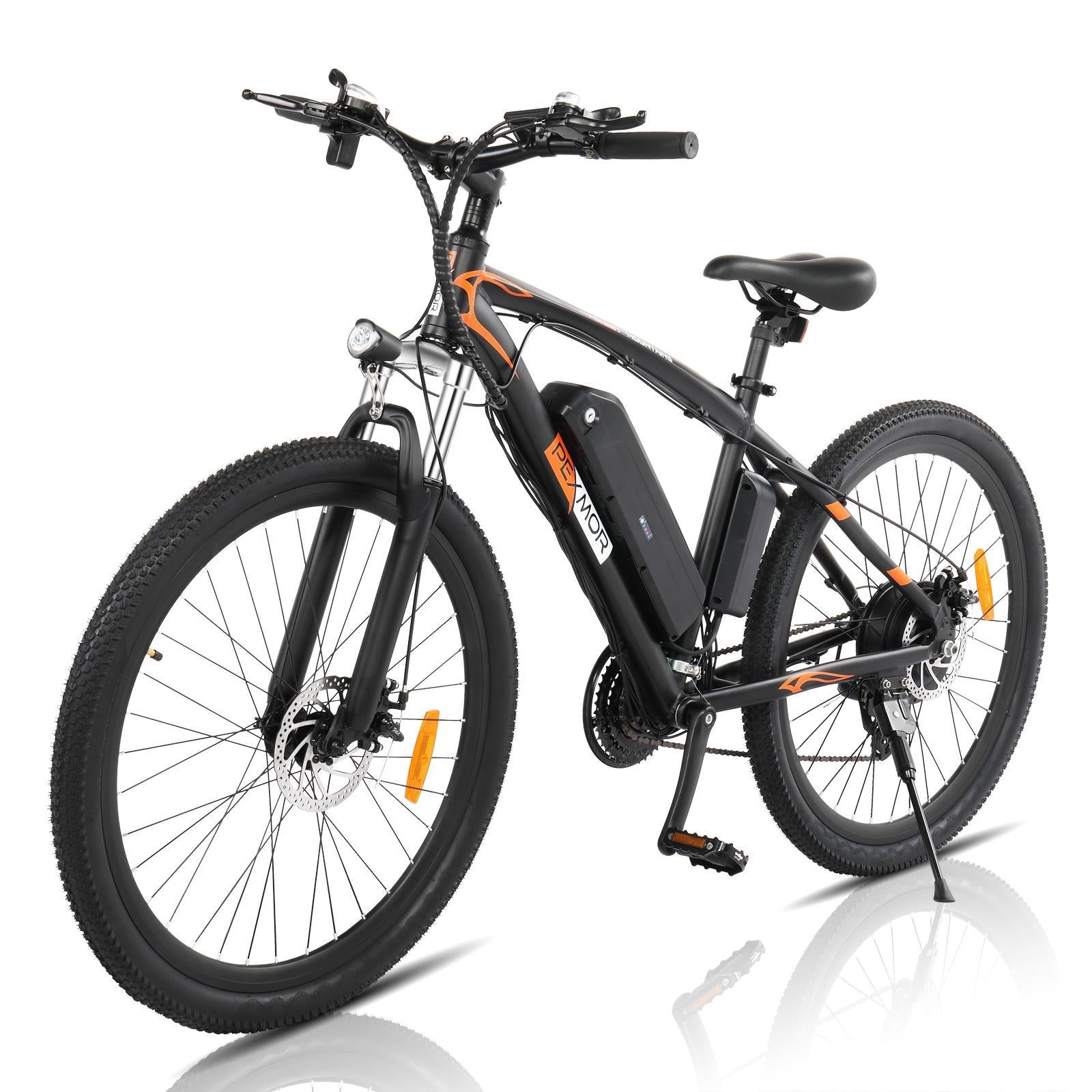PEXMOR 27.5" E-Bike, 500W Electric Mountain Bicycle for Adult, Orange