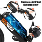 PEXMOR 27.5" E-Bike, 500W Electric Mountain Bicycle for Adult, Orange