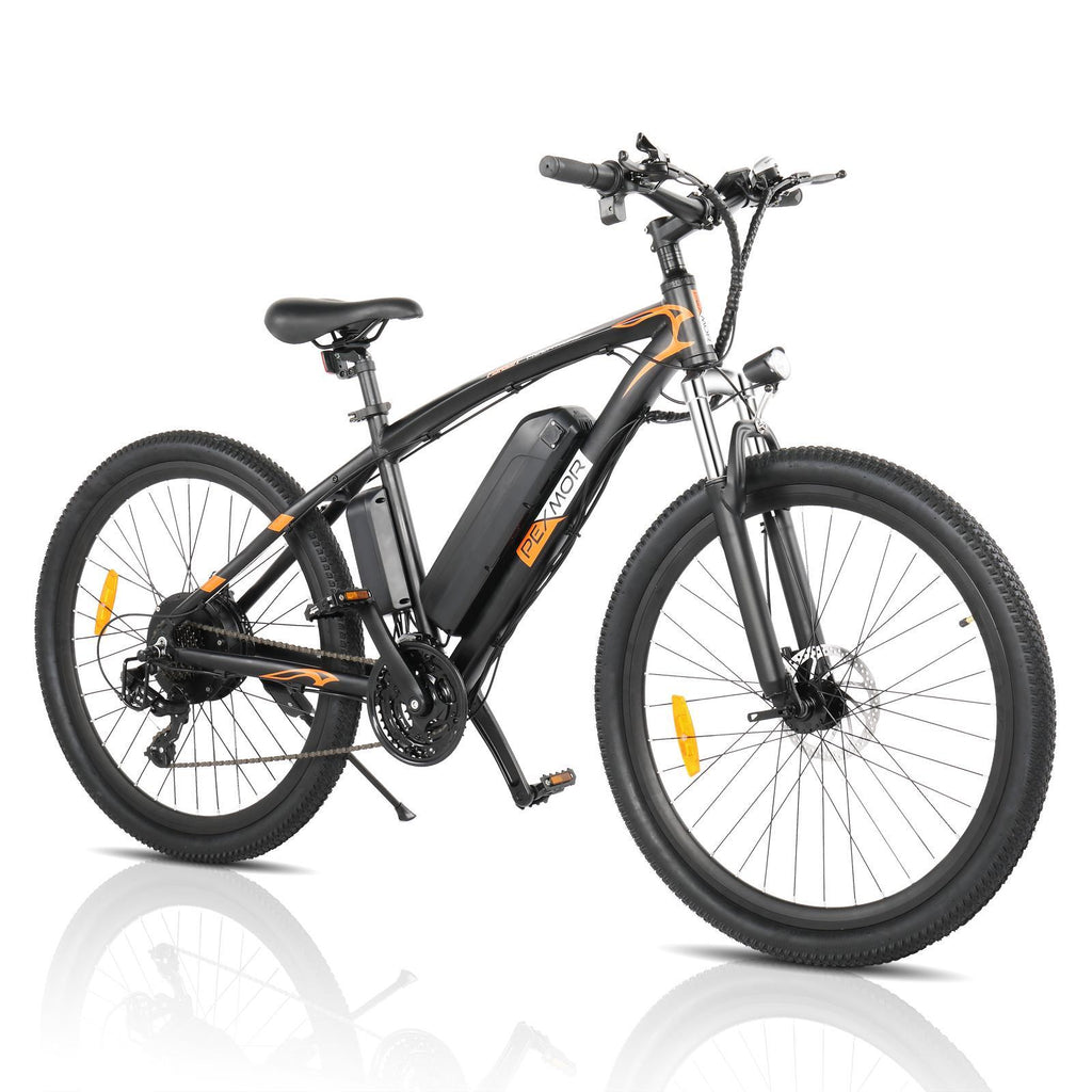 PEXMOR 27.5" E-Bike, 500W Electric Mountain Bicycle for Adult, Orange