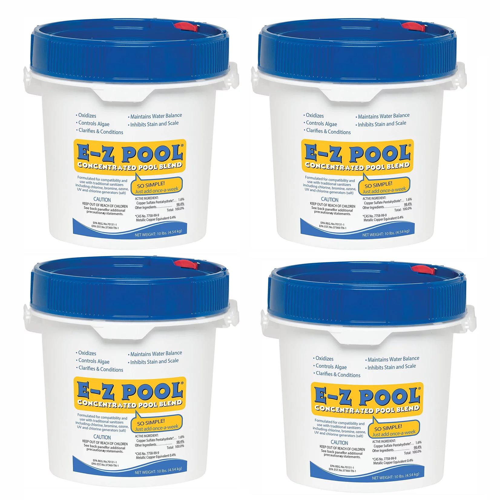 e-z pool weekly all in 1 concentrated pool care solution blend, 10 lbs (4 pack)