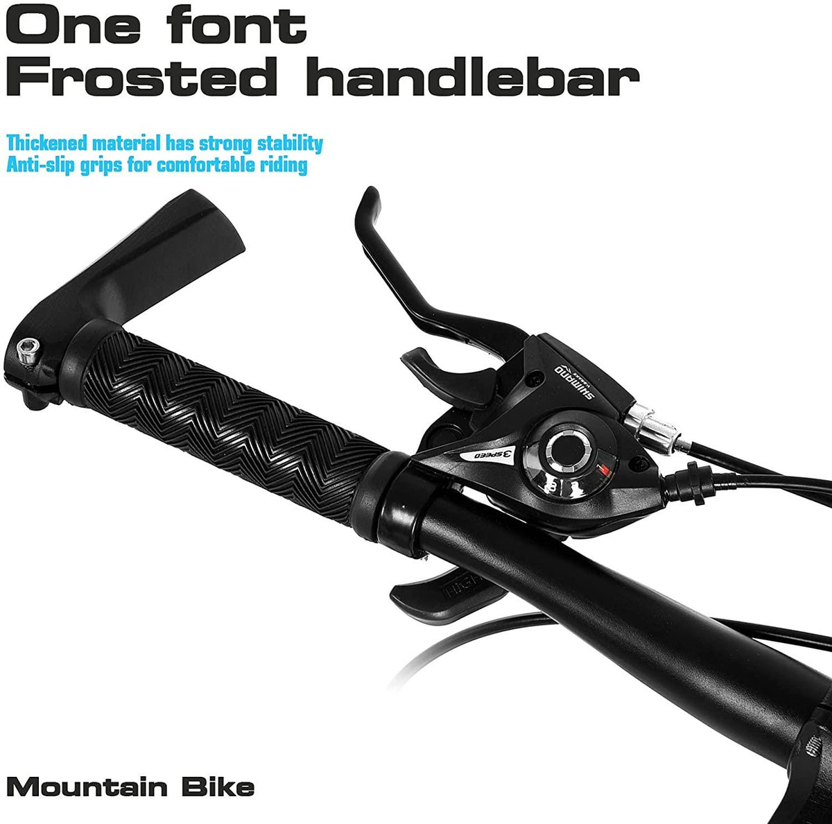 26 Inch 21 Speed Fat Tire Mountain Bike, Non-Slip Adult Mountain Bikes with Double Suspension &amp; Dual Disc Brakes, High-Carbon Steel Fat Tire Mountain Bike for Men/Women, US Stock