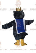 BIGGYMONKEYmascot costume of owls with a golden crown. Owls costume.