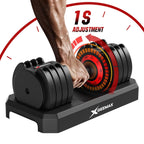 Upgrade Dumbbells Barbell with Fast Automatic Weight Adjustable Dumbell (Single) with Fitness Course for Gym Home GEEMAX ABD-20