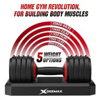 Upgrade Dumbbells Barbell with Fast Automatic Weight Adjustable Dumbell (Single) with Fitness Course for Gym Home GEEMAX ABD-20