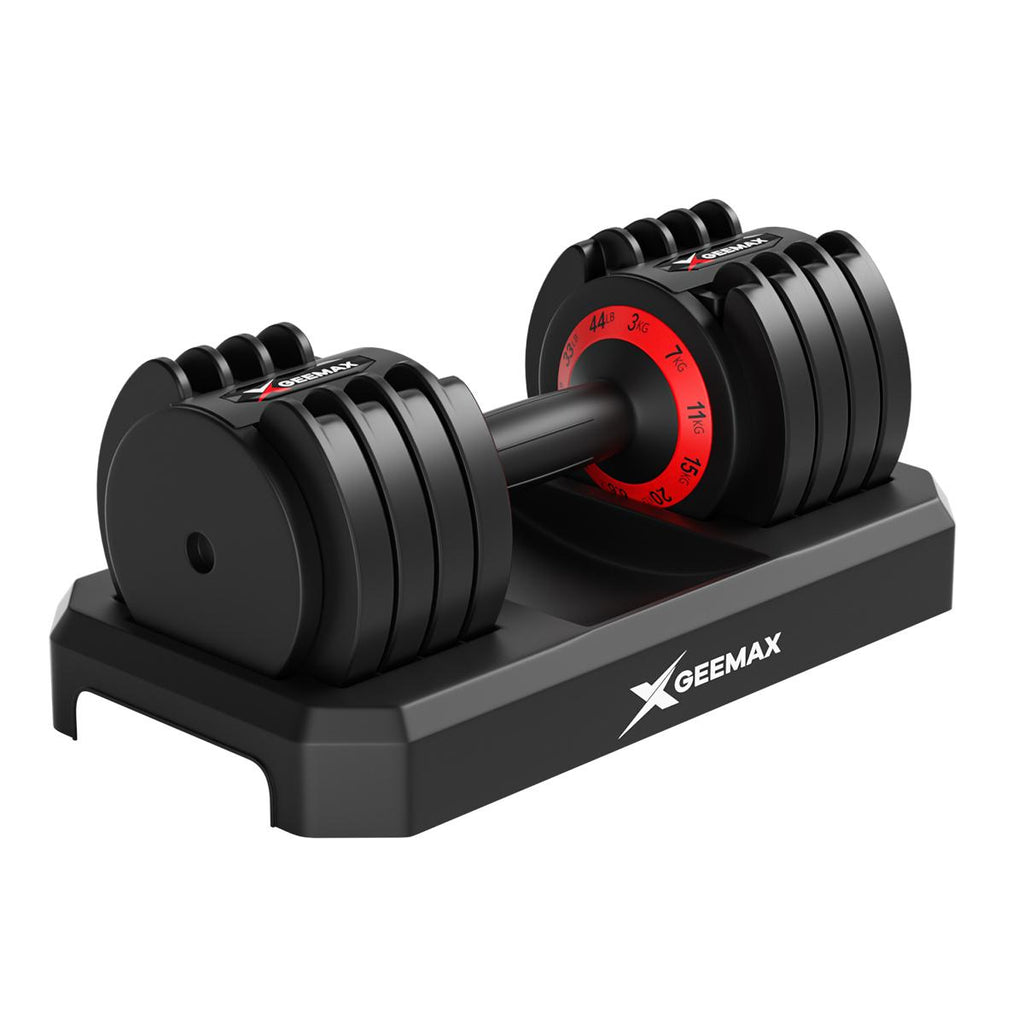 Upgrade Dumbbells Barbell with Fast Automatic Weight Adjustable Dumbell (Single) with Fitness Course for Gym Home GEEMAX ABD-20