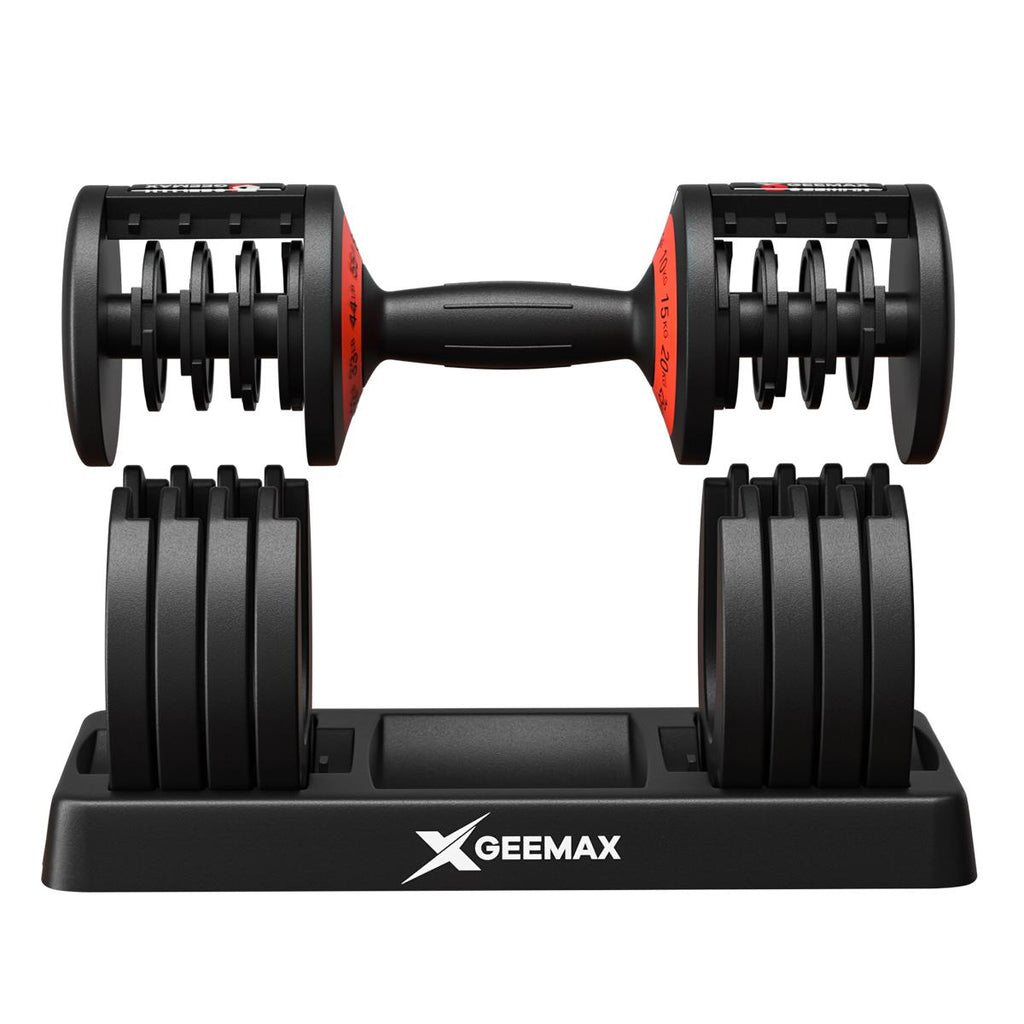 Upgrade Dumbbells Barbell with Fast Automatic Weight Adjustable Dumbell (Single) with Fitness Course for Gym Home GEEMAX ABD-20