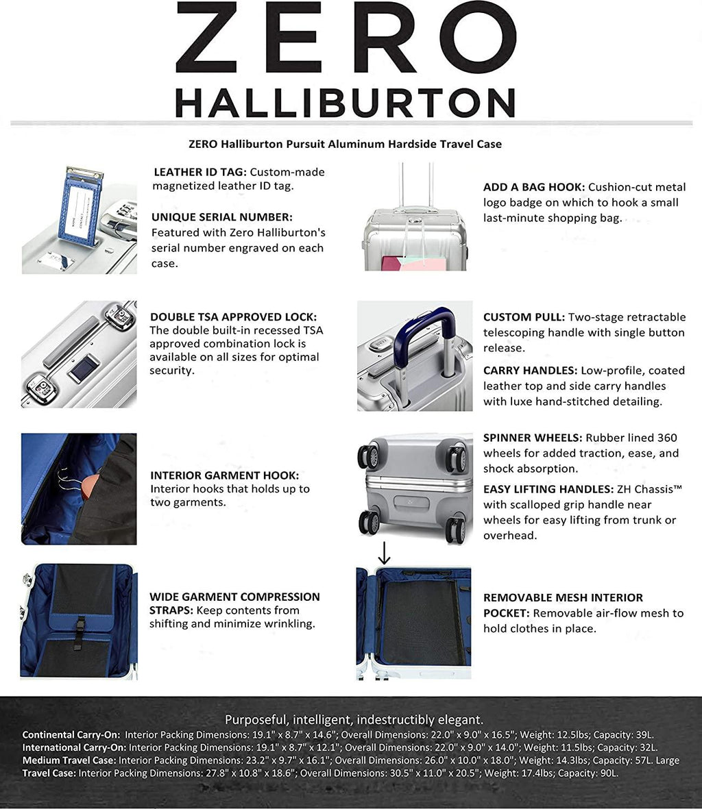 Pursuit Aluminum Hardside Travel Case (Silver, Continental Carry-On)