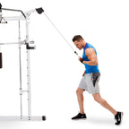 Marcy 5276 Combo Smith Heavy-Duty Total Body Strength Home Gym Machine, White