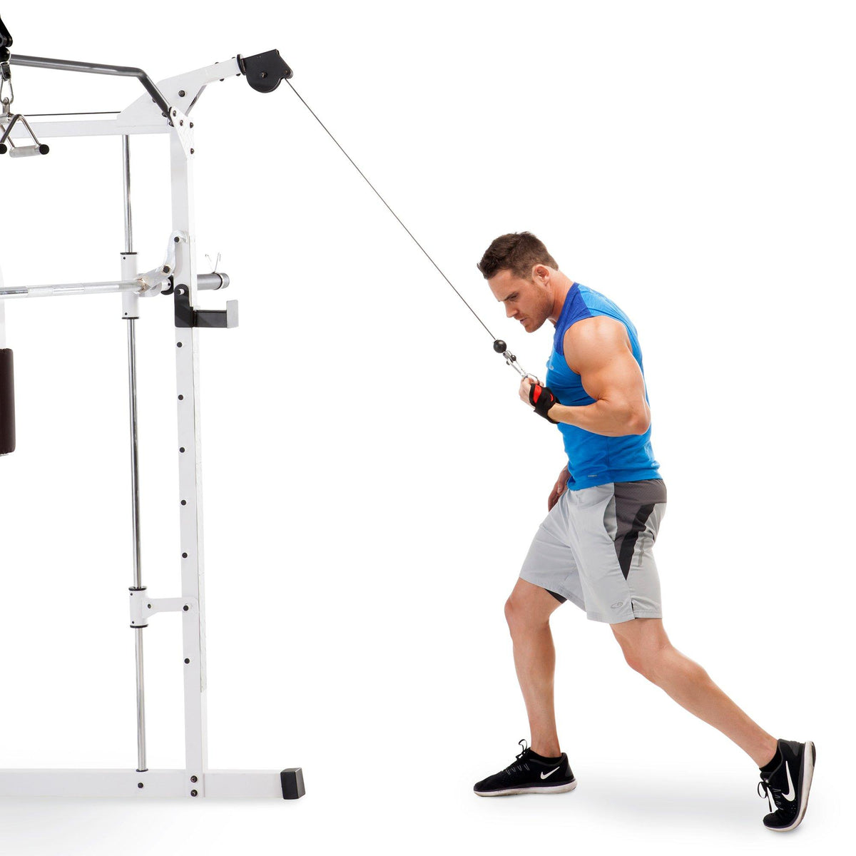 Marcy 5276 Combo Smith Heavy-Duty Total Body Strength Home Gym Machine, White