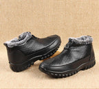 Men Waterproof Plush Warm Lining Comfy Casual Ankle Boots