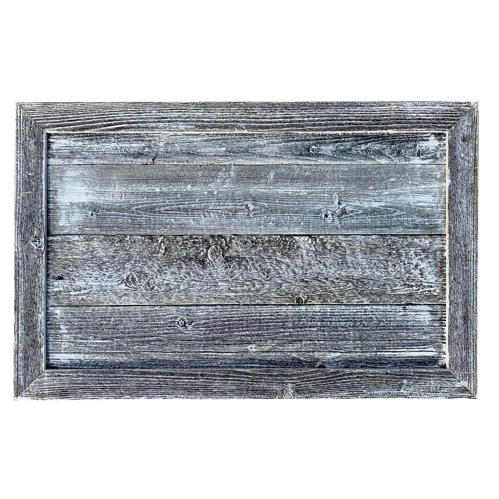 Farmhouse 17.5 in. W x 11.5 in. H, 24 in. Dia, White Wash Decorative Christmas Tree Box Collar