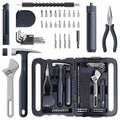 40-Piece Tool Kit, Household Essentials Tool Set | 14 Tools & 26 Accessories, Smart Electric Screwdriver (LED, 3 Torque), Pro-Grade Compact Organizer