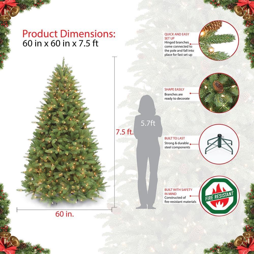 7.5 ft. Pre-Lit Douglas Fir Premier Incandescent Light Artificial Christmas Tree with 800 Sure-Lit Clear Lights