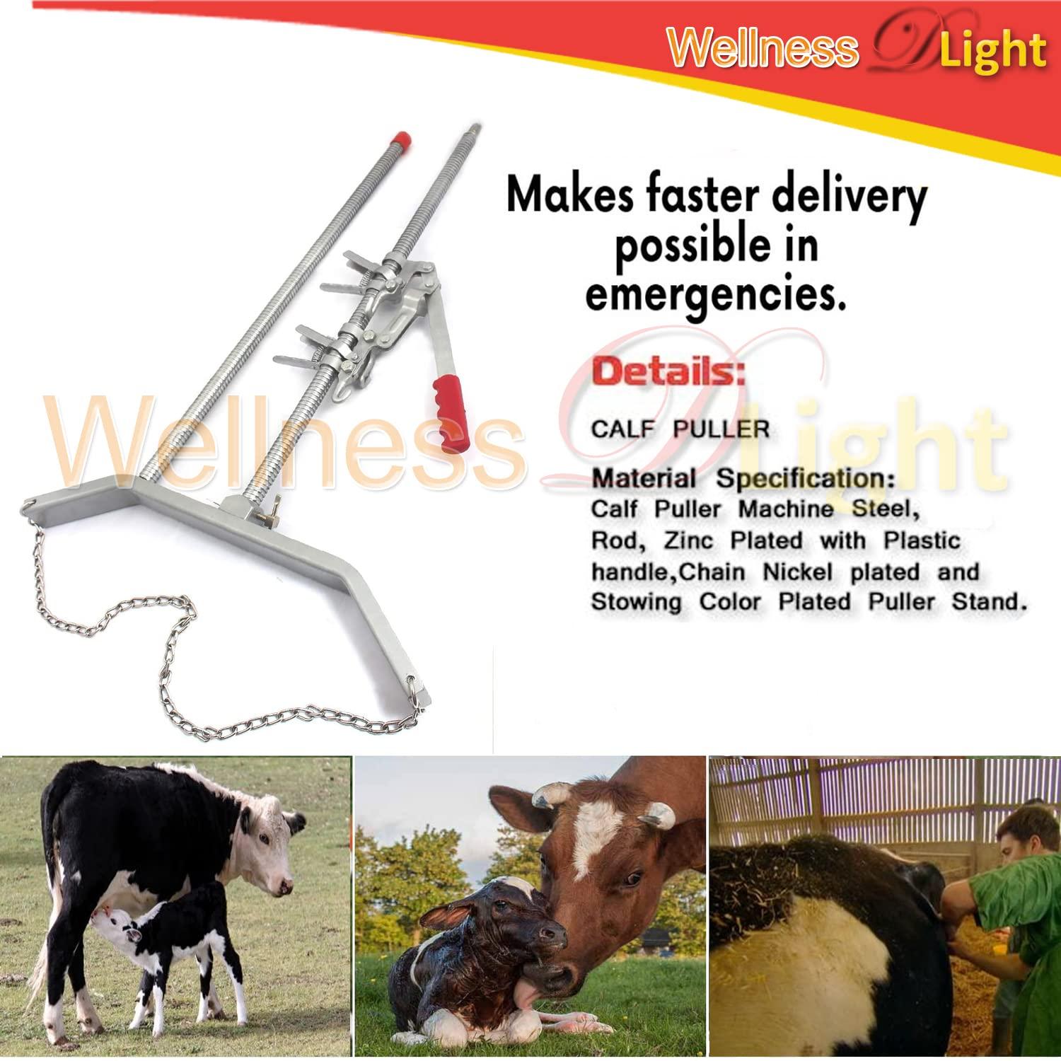 wellnessd'light stainless steel calf puller calving durable ratchet delivery cattle birthing veterinary instruments by wdl
