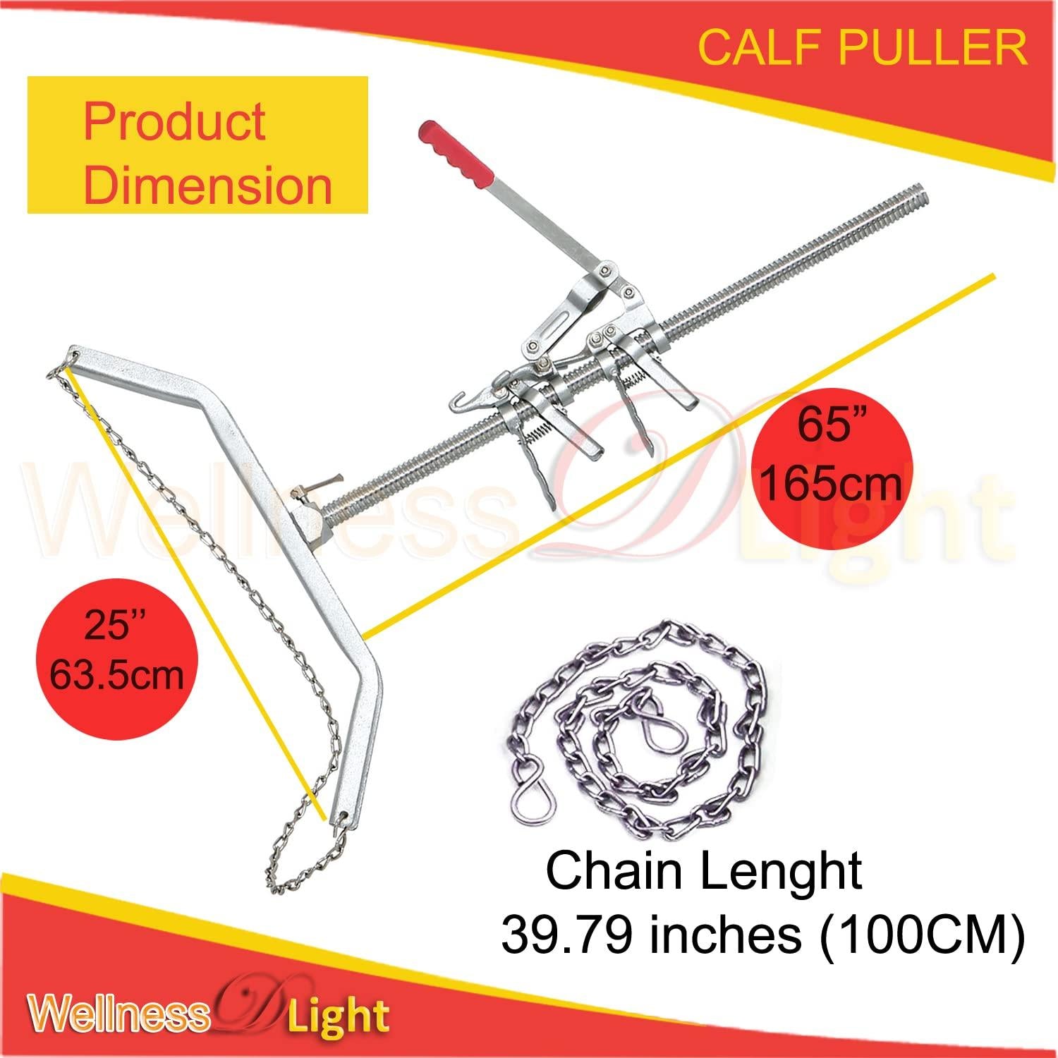 wellnessd'light stainless steel calf puller calving durable ratchet delivery cattle birthing veterinary instruments by wdl