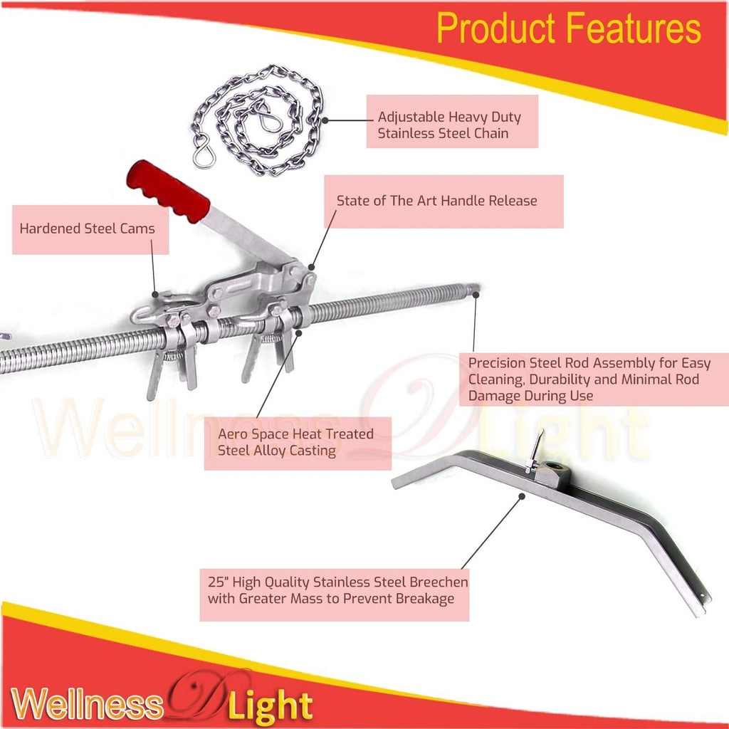 wellnessd'light stainless steel calf puller calving durable ratchet delivery cattle birthing veterinary instruments by wdl