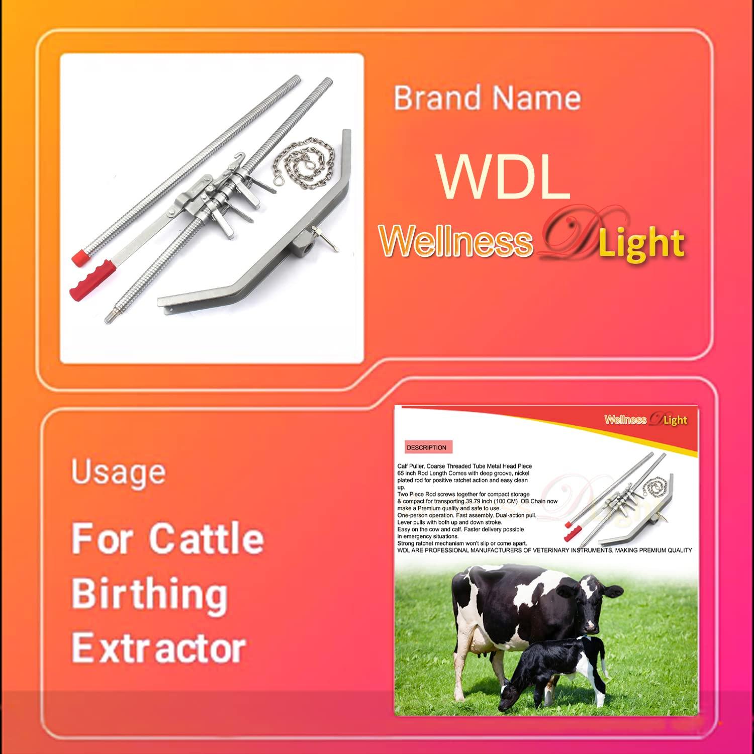 wellnessd'light stainless steel calf puller calving durable ratchet delivery cattle birthing veterinary instruments by wdl