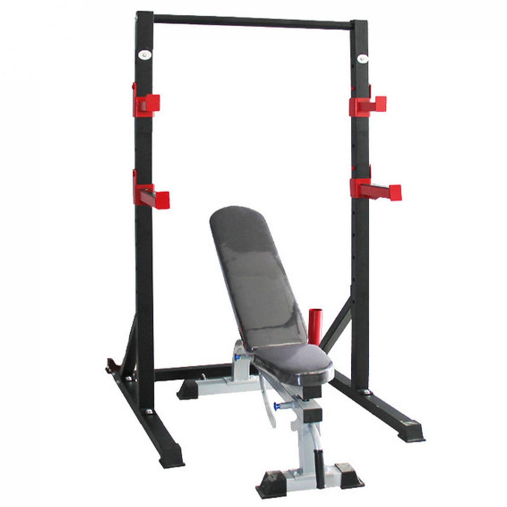 OlymFit Multifunctional Pull-ups Zones Squat Stand Rack Power Cage, Barbell Rack
